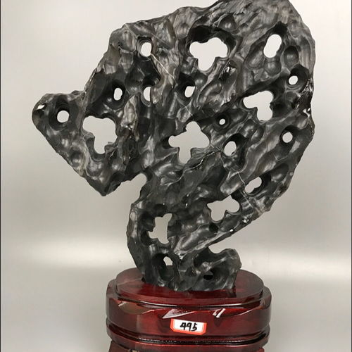 天地造化，案头雅趣 精品黑太湖石原石摆件的自然美学